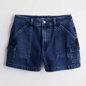 Hollister Jean cargo shorts, Dark Wash
